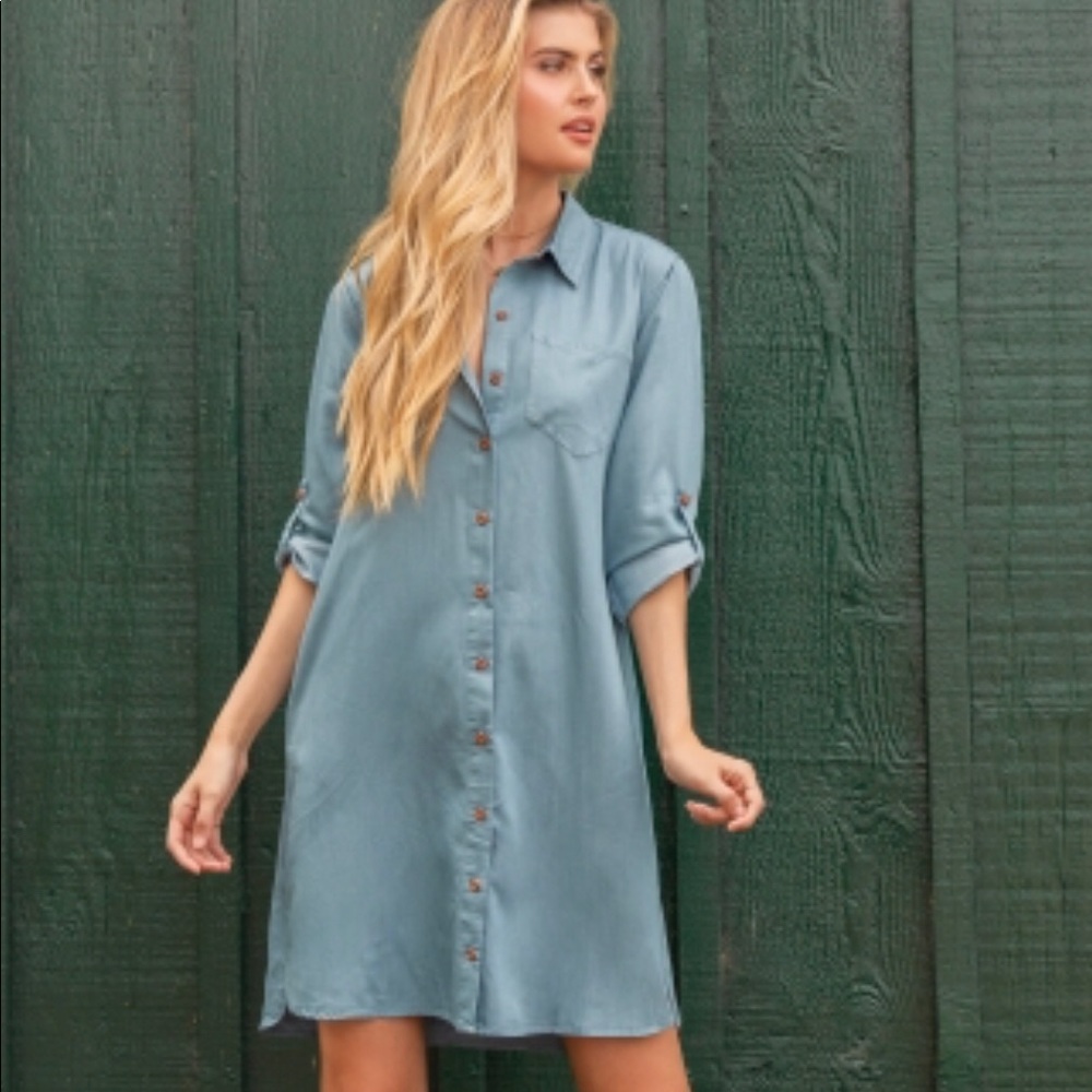 PinkBlush Maternity Denim Dress